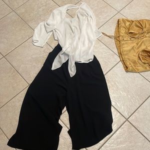 Zara black and white romper